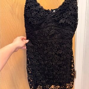 NEW Abercrombie & Fitch Black Lace Mini Dress